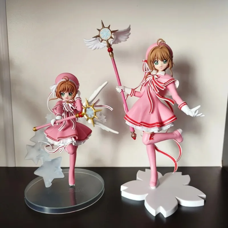 Brand New Authentic SEGA Cardcaptor Tokoh Aksi Asli Sakura Kinomoto Sakura Kawaii Desktop Ornaments Animation Character Figures