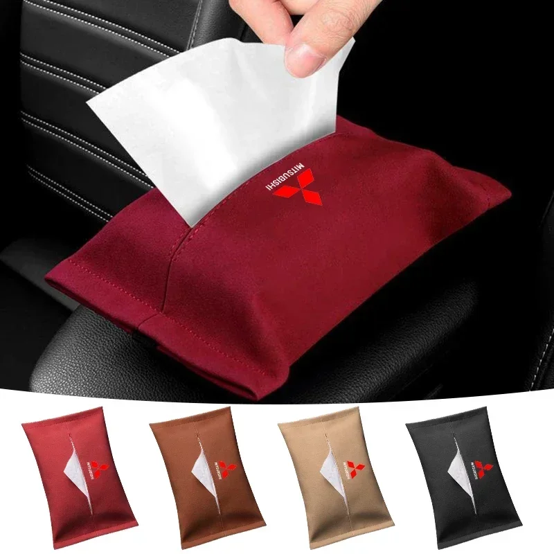 Автомобильная сумка для хранения салфеток, автомобильная бумага, держатель для спинки сиденья, органайзер для Mitsubishi Lancer Asx Outlander Pajero L200 Ralliart