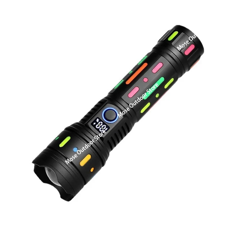 

Strong Light White Laser Flashlight Charging Zoom Flashlight Function Outdoor Flashlight Mobile Phone Charging