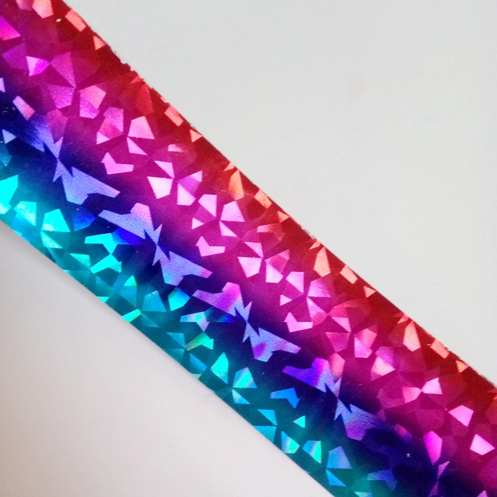 100CM Holographic Nail Sticker Laser Black Broken Glass Transfer Foil DIY Manicure Nails Decals Tips