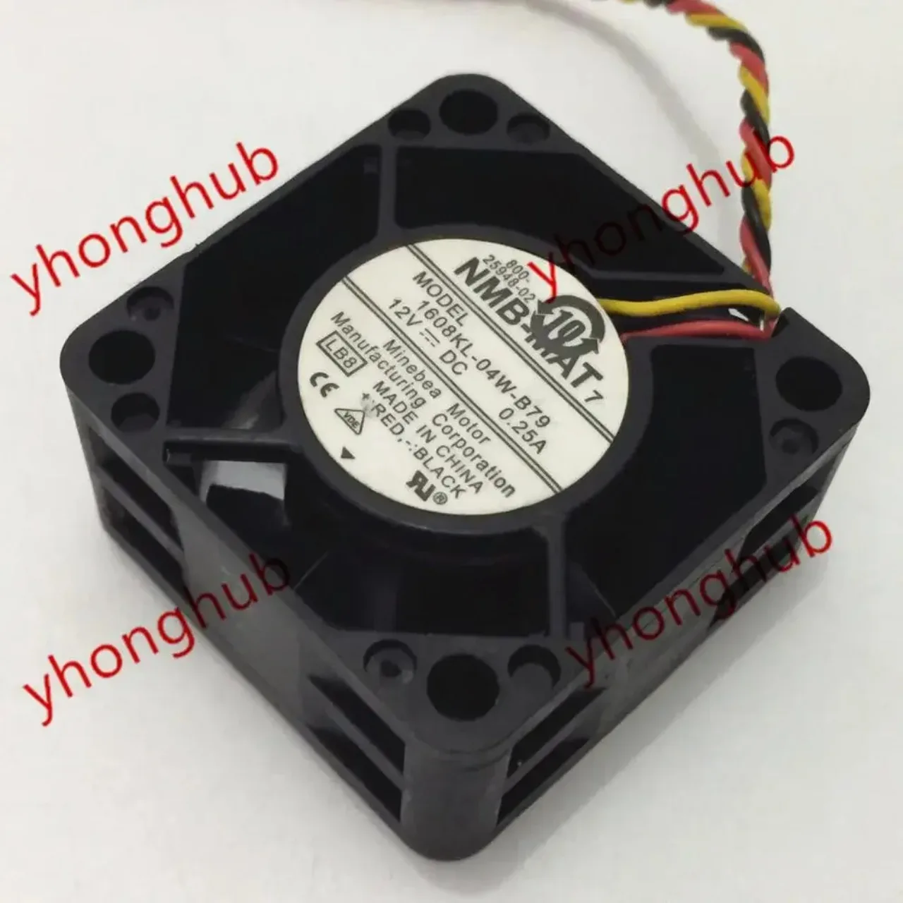 

NMB-MAT 1608KL-04W-B79 LB8 DC 12V 0.25A 40x40x20mm 3-wire Cooling Fan