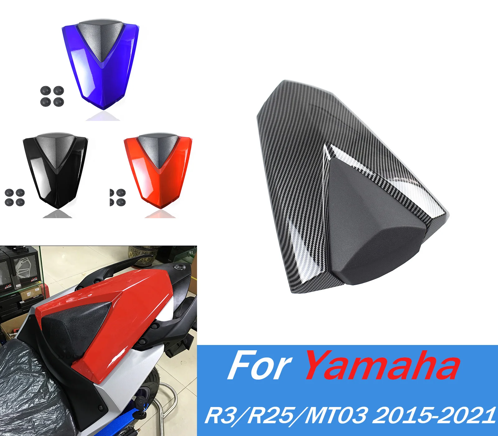 

For MT 25 03 Rear Seat Cover Cowl Solo Passenger Pillion Fairing For Yamaha R3 R25 2015-2022 MT-03 MT03 MT25 Motor Accessories