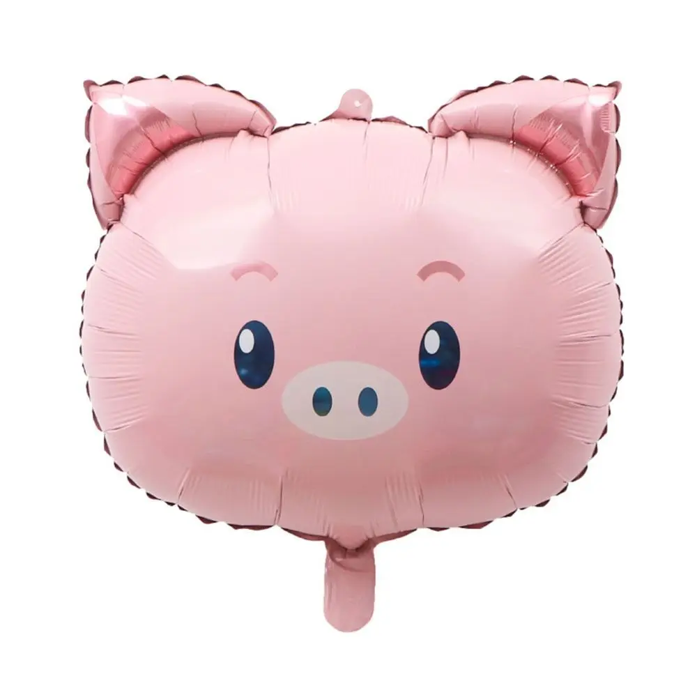 

Inflatable Cartoon Pig Head Foil Balloons Cute Aluminum Film Pig Balloons Pink Animal Balloons Children's Day