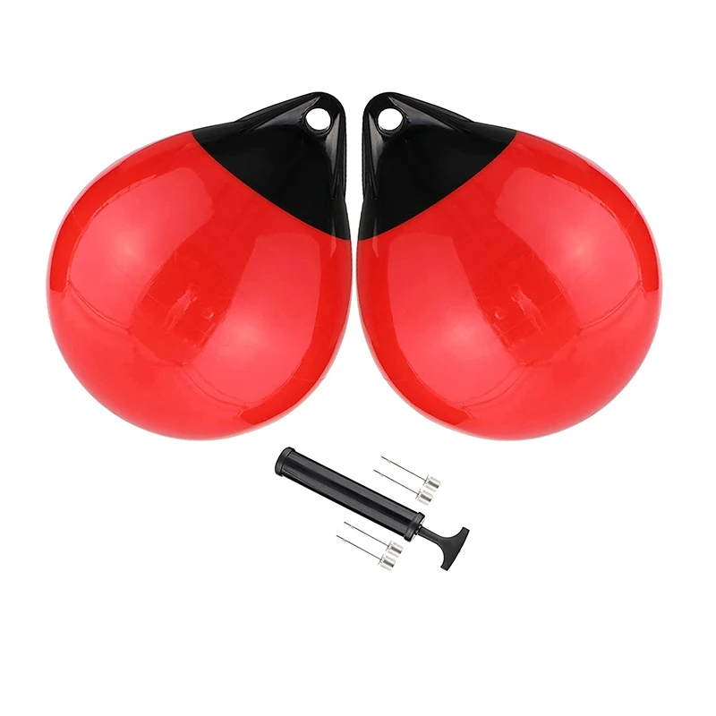 2 PCS Mooring Buoy Boat Fenders Ball Round Anchor Buoy Dock Bumper Ball Inflatable for Boat, Small Sailboat, Ski Boat