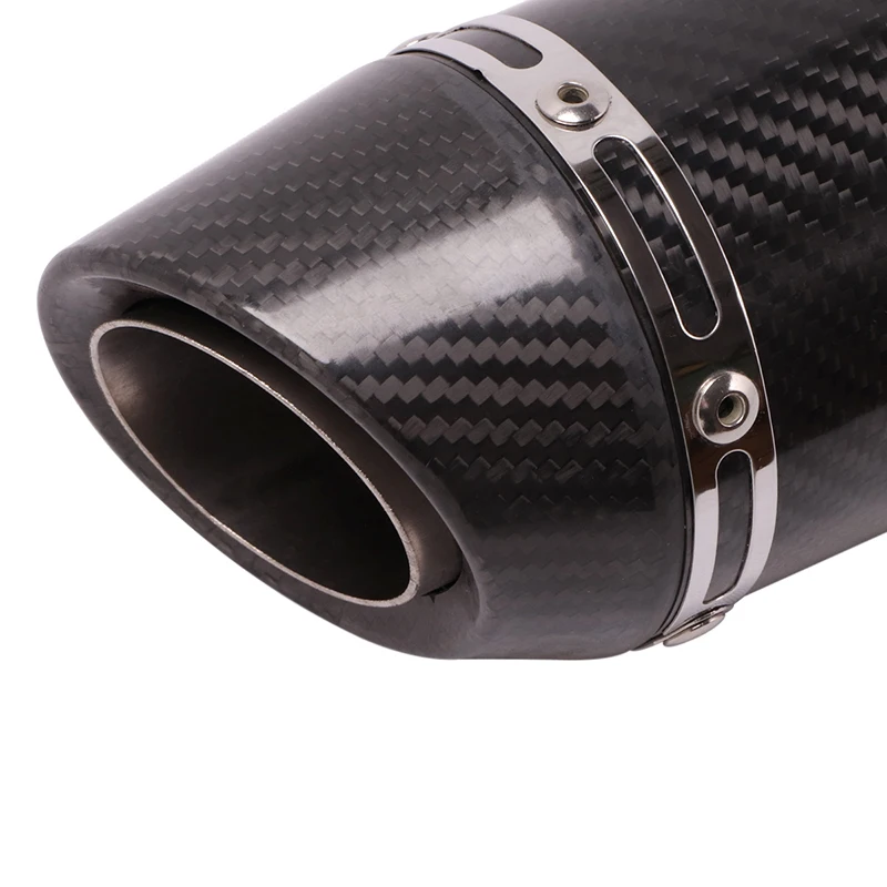 51/60MM Lnlet Universal Motorcycle Exhaust Escape Muffler Titanium Silencer With DB Killer Carbon Fiber For Z900 Z1000 R6 R3 R7