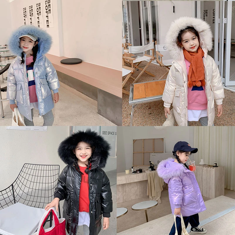 Girls Down Coat Jacket Cotton Windbreak 2023 Plush Warm Plus Thicken Winter Skiwear Ten Degrees Below Zero Children\'s Clothing