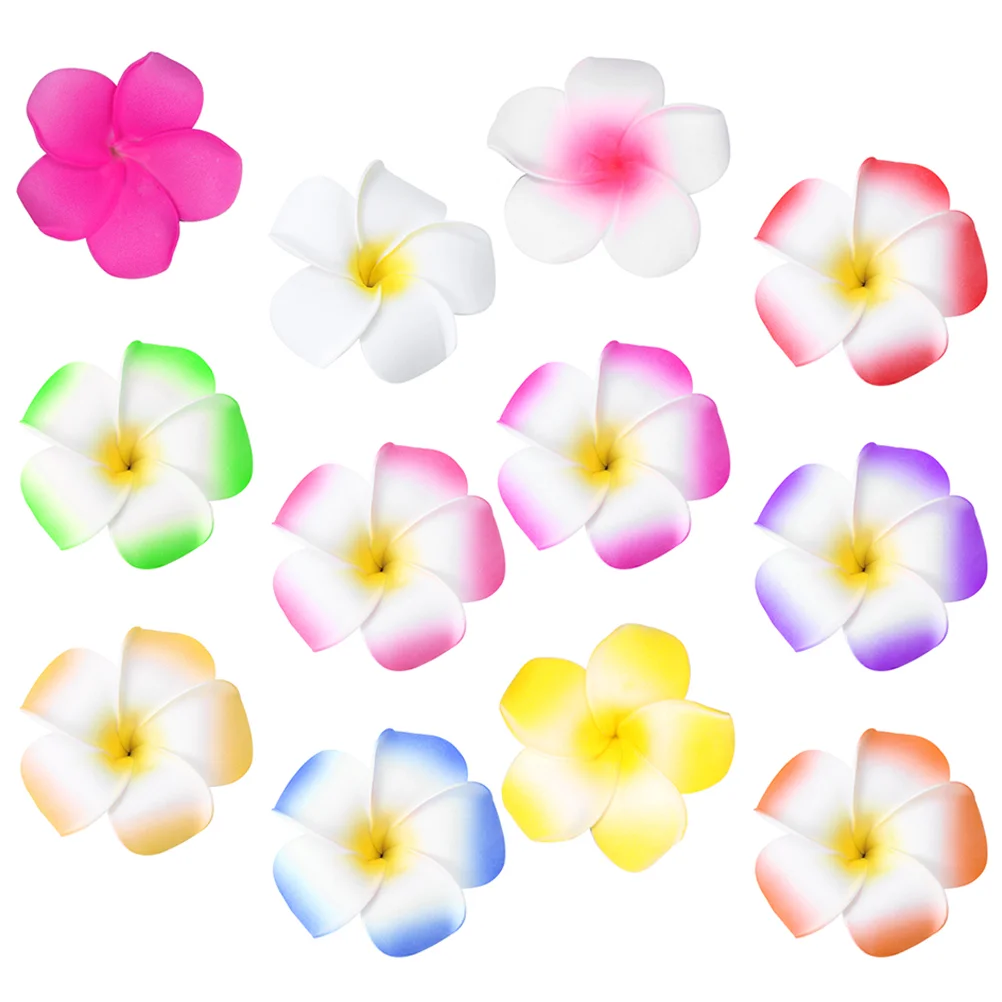 

12 Pcs Simulated Plumeria Headdress Hair Accessories Flower Clip Hawaiian Clips Thin The Flowers for Women