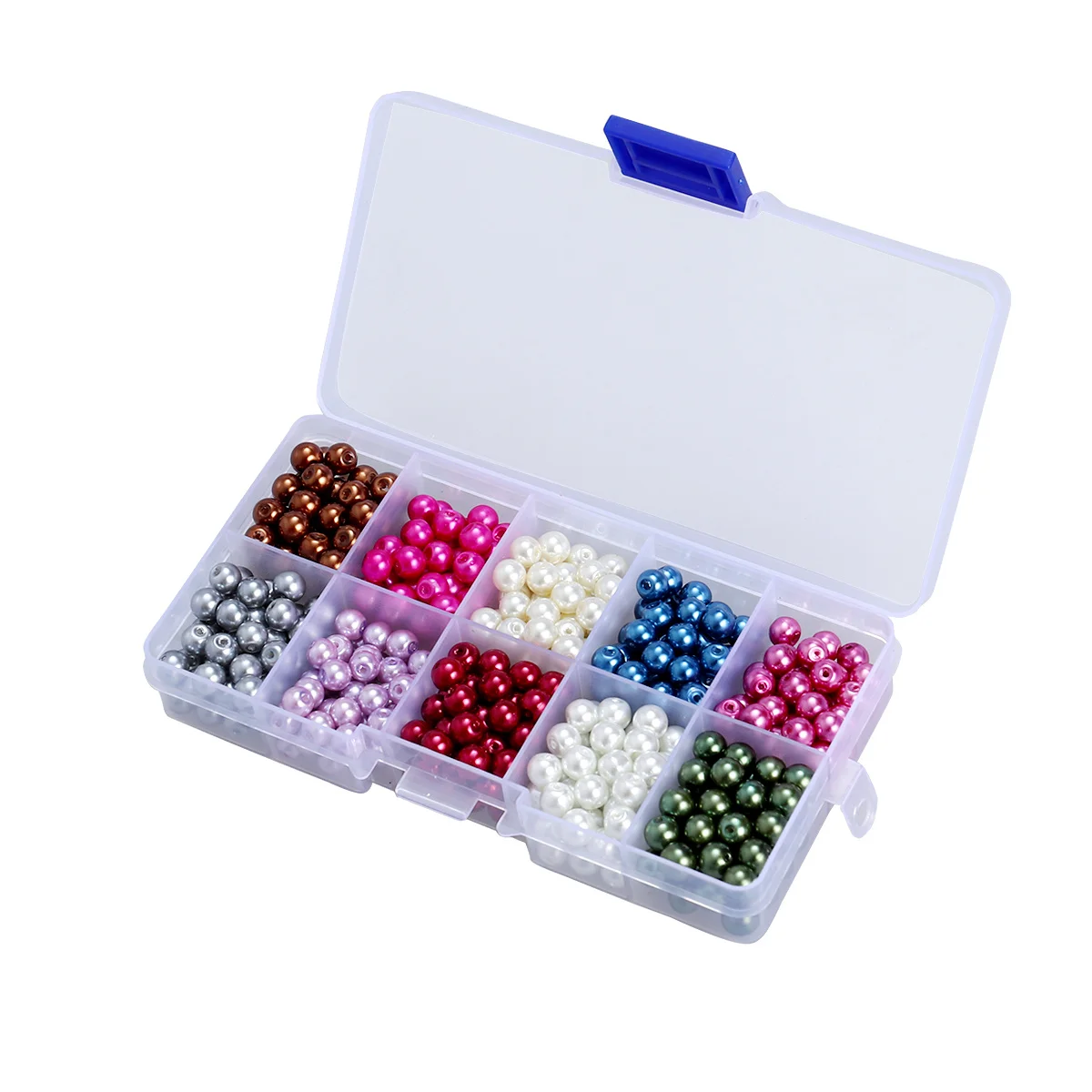

500Pcs Mixed Color 6mm Pearl Beads Round Glass Imitation Pearls Loose Beads for Necklace Earrings Jewelry Making DIY