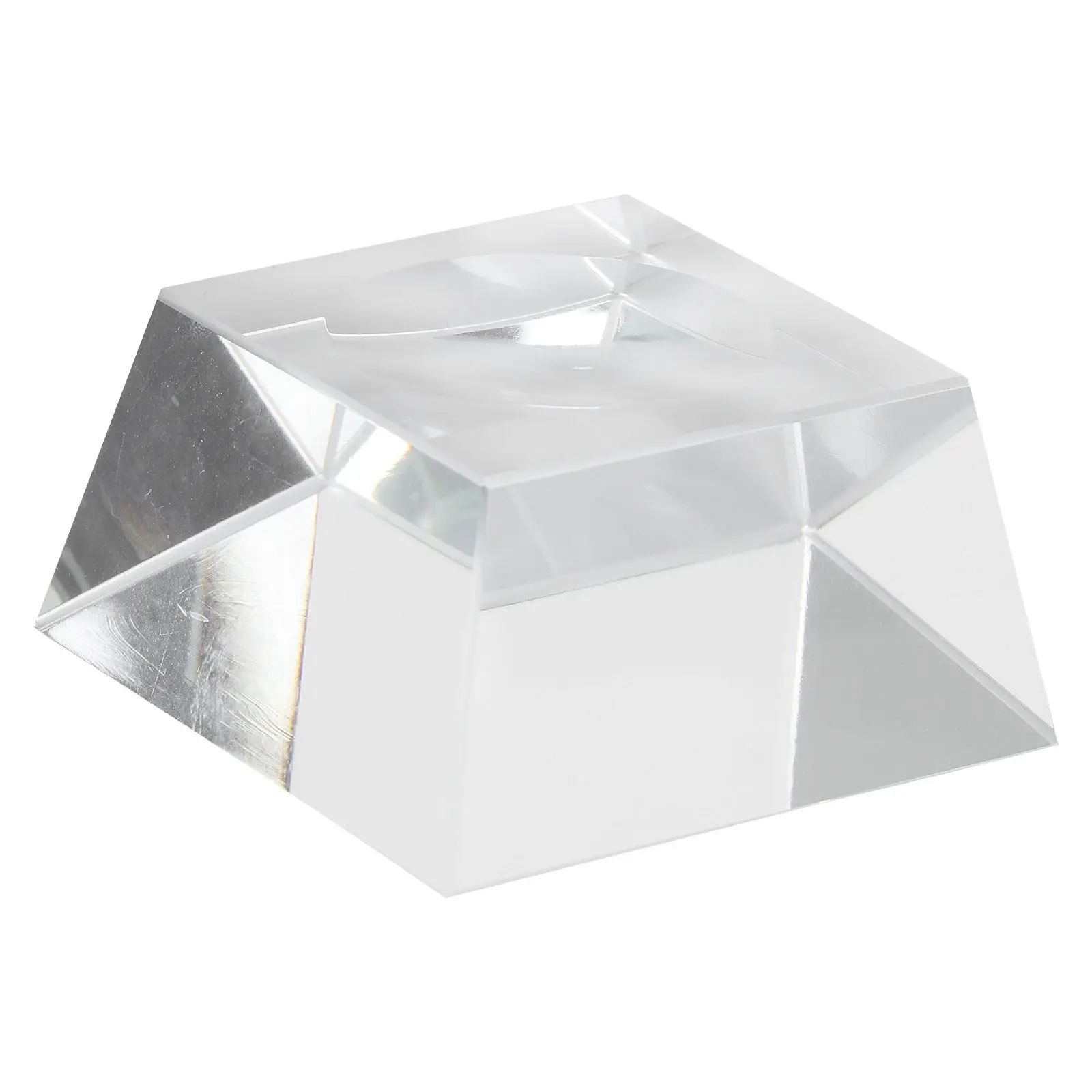 Clear Thick Glass Crystal Ball Stand with Camber Concave Base for Crystal Balls Round Items Baseball Softball Tennis Eggs