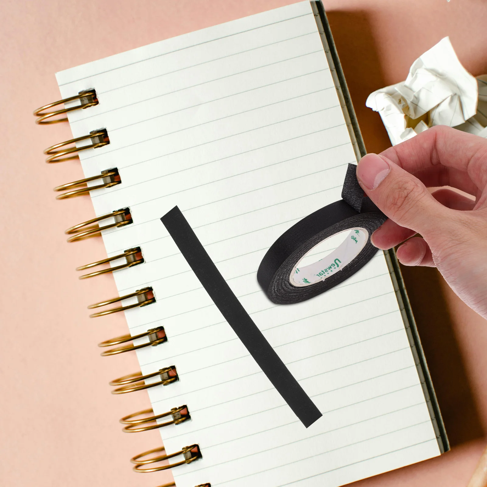 

10 Rolls Black Washi Tape Decorative Masking Adhesive For Scrapbooking Diy Crafts Journal Planner Stationery Sticker Grid Line