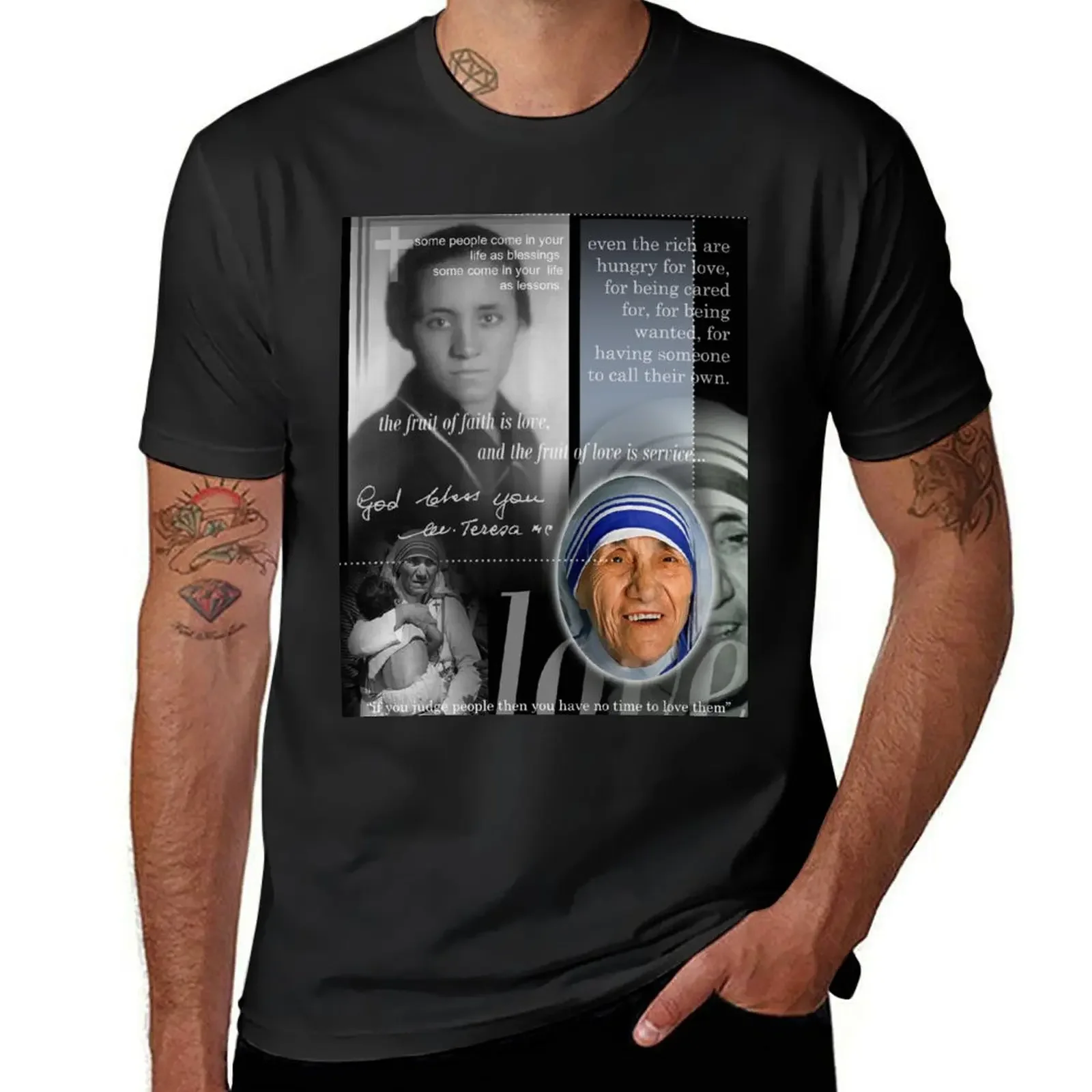 

mother teresa T-Shirt basketball graphic tees anime stuff men t shirts high quality