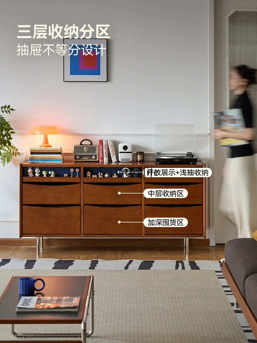 

yj21 Vintage Style Solid Wood Nine-Drawer Cabinet Bedside Drawer Retro American Storage Cabinet