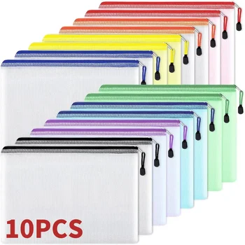 5/10 PCS A3/A4/A5/A6 Mesh Mäppchen Dokument Tasche Wasserdichte Zip Datei Ordner Bleistift fall Lagerung Taschen Schule Büro Liefert