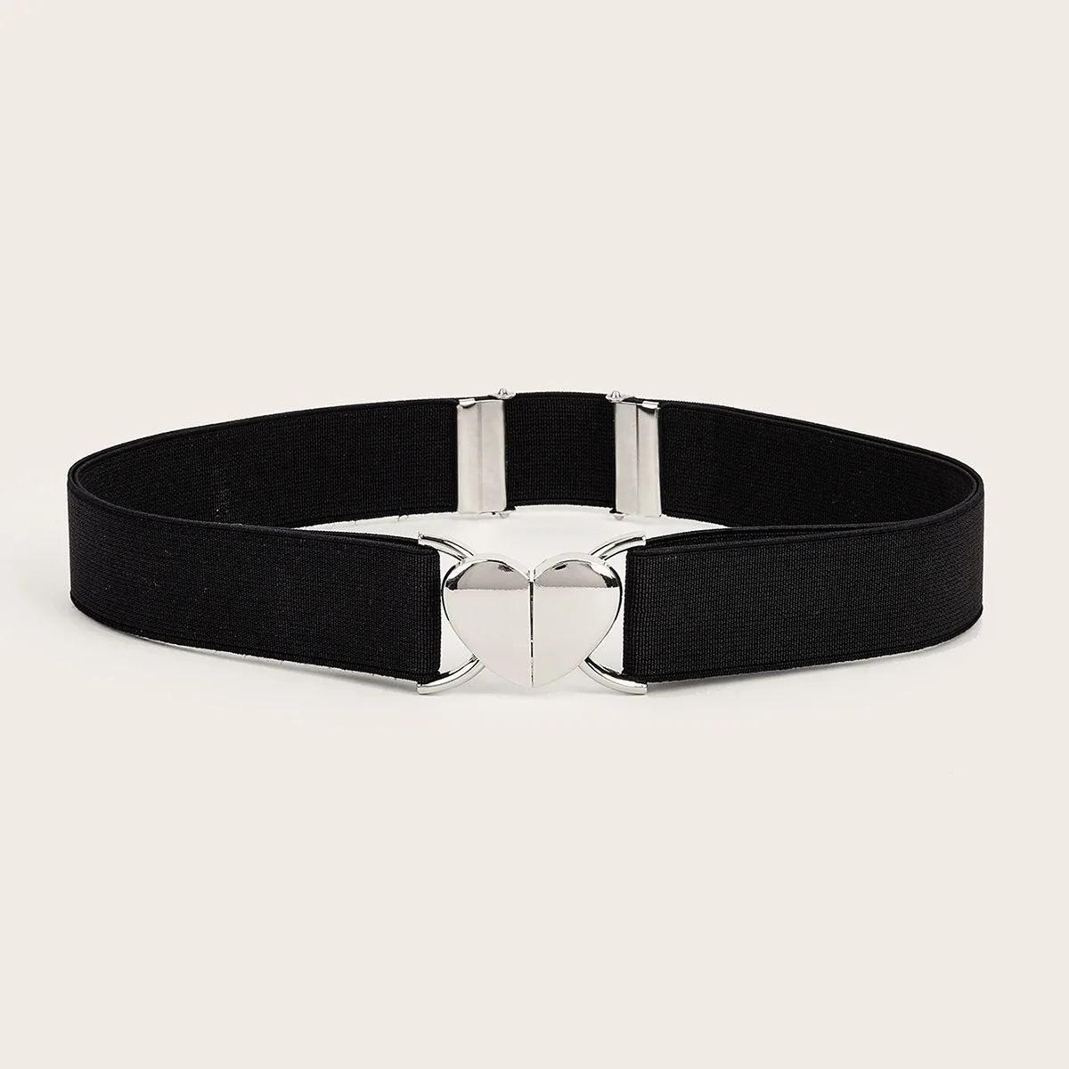 Adjustable Elastic Children Stretch Belts Girls Multicolor Waist Belts with Heart Shape Buckle Waistband Accessories