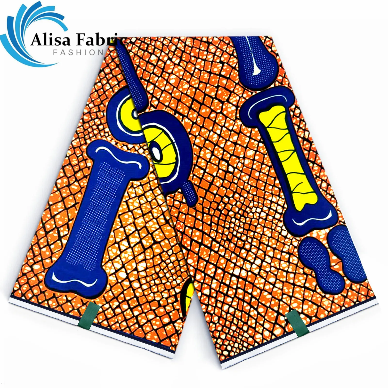 

100% хлопок Анкара с блоковыми принтами, ткань в стиле батик, настоящий воск, африканская восковая ткань, нигерийская голландская ткань Hollandais, мягкая ткань Pagne для шитья