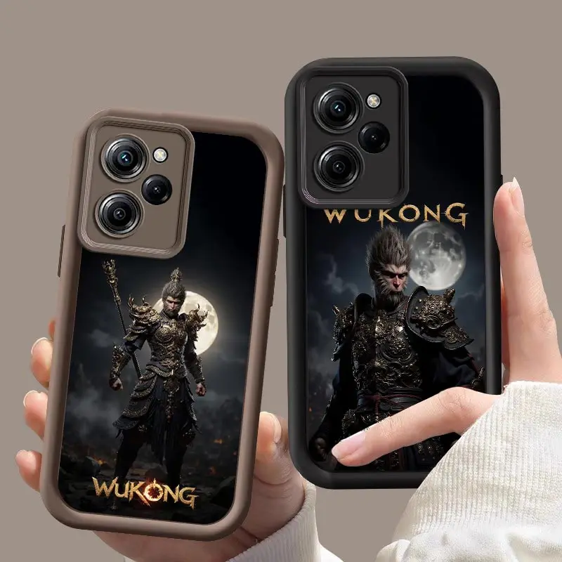 X5Pro WUKONG Phone Case For Xiaomi Poco C65 61 C55 C51 C50 M6 X6 Pro F5 X4GT F4 M3 X3 F3 M2 Silicone Shockproof Cover