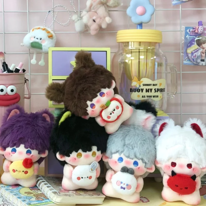 Jogo quente amor e espaço profundo brinquedo de pelúcia rafayel xavier zayne caleb sylus 10cm orelha animal mini pingente cosplay chaveiro caixa cega