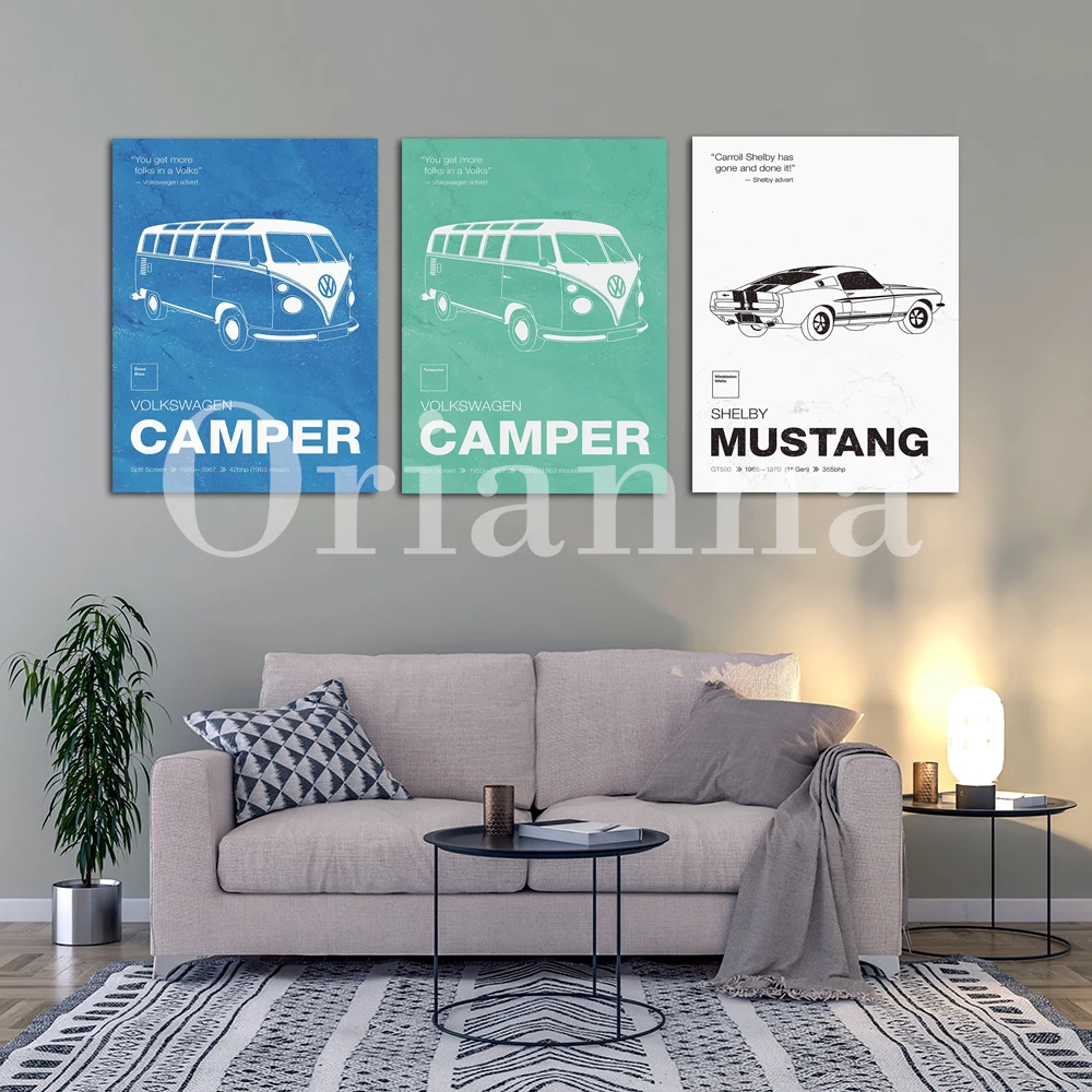 Japanese Car Mr2 Retro Sports Car Print Camper Van Retro Wall Art Poster Living Room Cuadros Home Decor Canvas Painting Gift