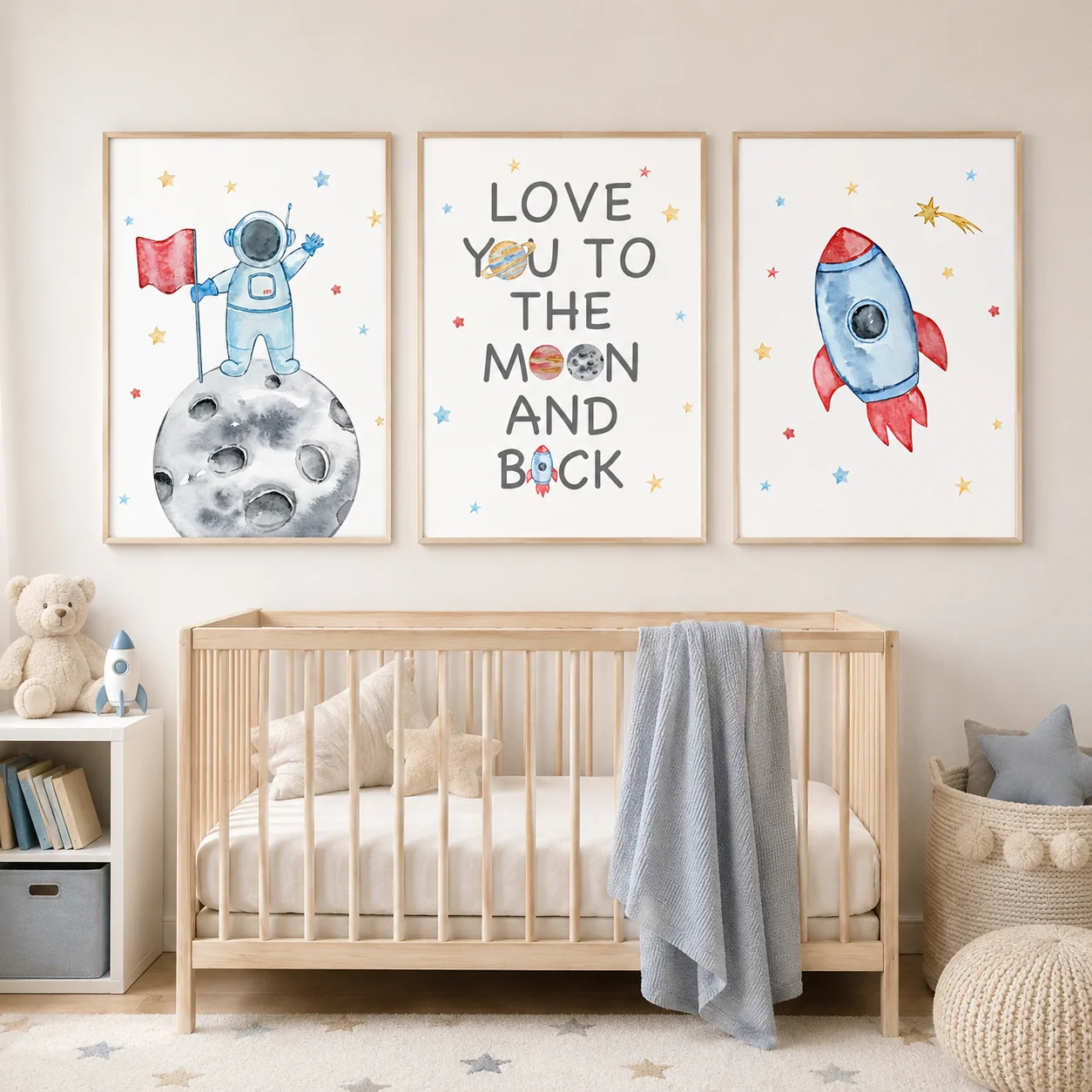 Baby Boy Nursery Quotes - Nursery Wall Art Space Astronaut Quotes