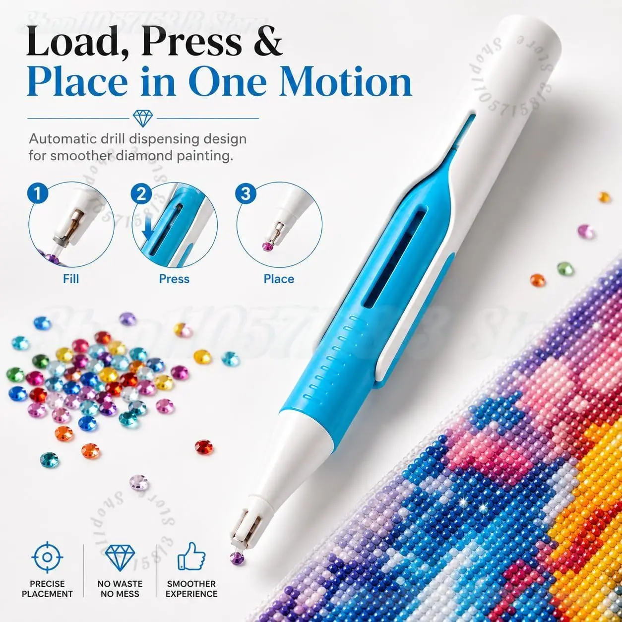 2026 Diamond Art Pen Dispenser, Automatic Diamond Painting Bead Dispenser, Ergonomic Diamond Art Stylus Pen, Pick up Tool