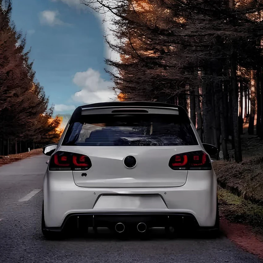 

For VW Golf 6 MK6 GTI MK6 R Golf 7 MK7 Golf 7.5 GTI MK7.5 2008-2021 Car Rear Bumper Lower Diffuser Lip Side Splitters Body Kits