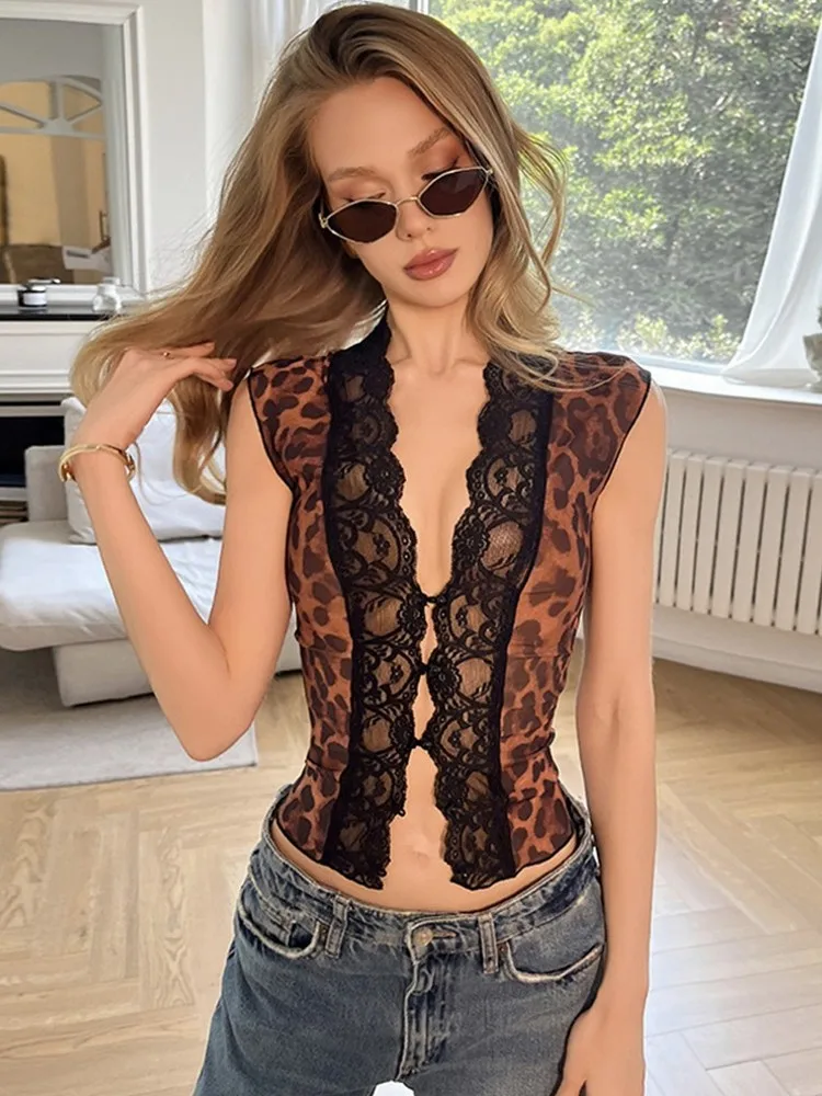 French Lace Sexy Floral Vest With A Beautiful Back Wrapped Around A Solid-color Casual Halter Sleeveless Sweet Vest Underwear