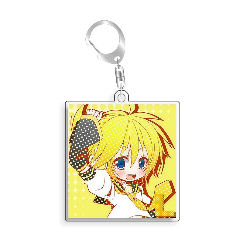 For Hatsune Miku Kagamine Rin MEIKO Acrylic Selfmade Keychain Cute Backpack Pendant Key Chain Game Fans Gift Ornaments 5cm