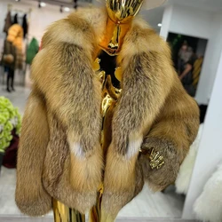 Red Fox Fur Coat Women Fox Fur Jacktets Real Fox Fur Coat Women 2024 New Arrivals Womens Fox Fur Coats