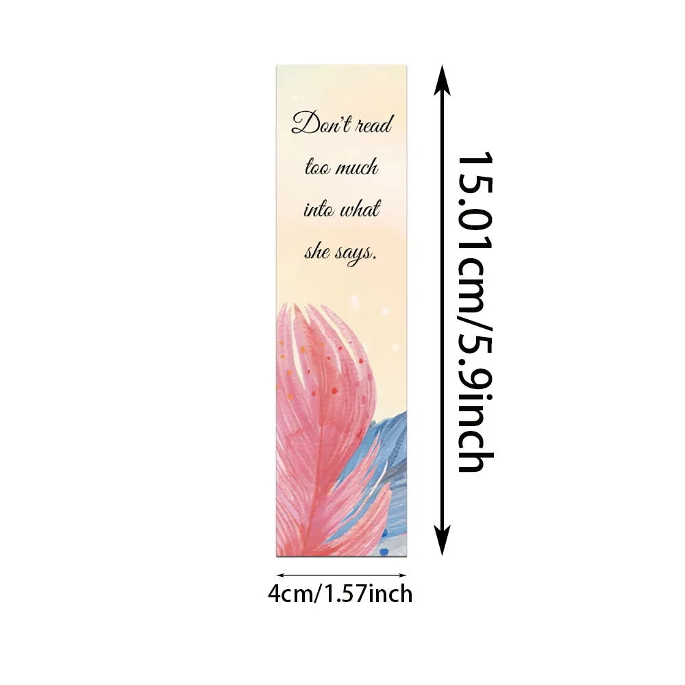 30PCS Flower Style Reading Bookmarks Simple Literary Pages Book Annotated Notebook Pages Clip Students Creative Gifts with Paper