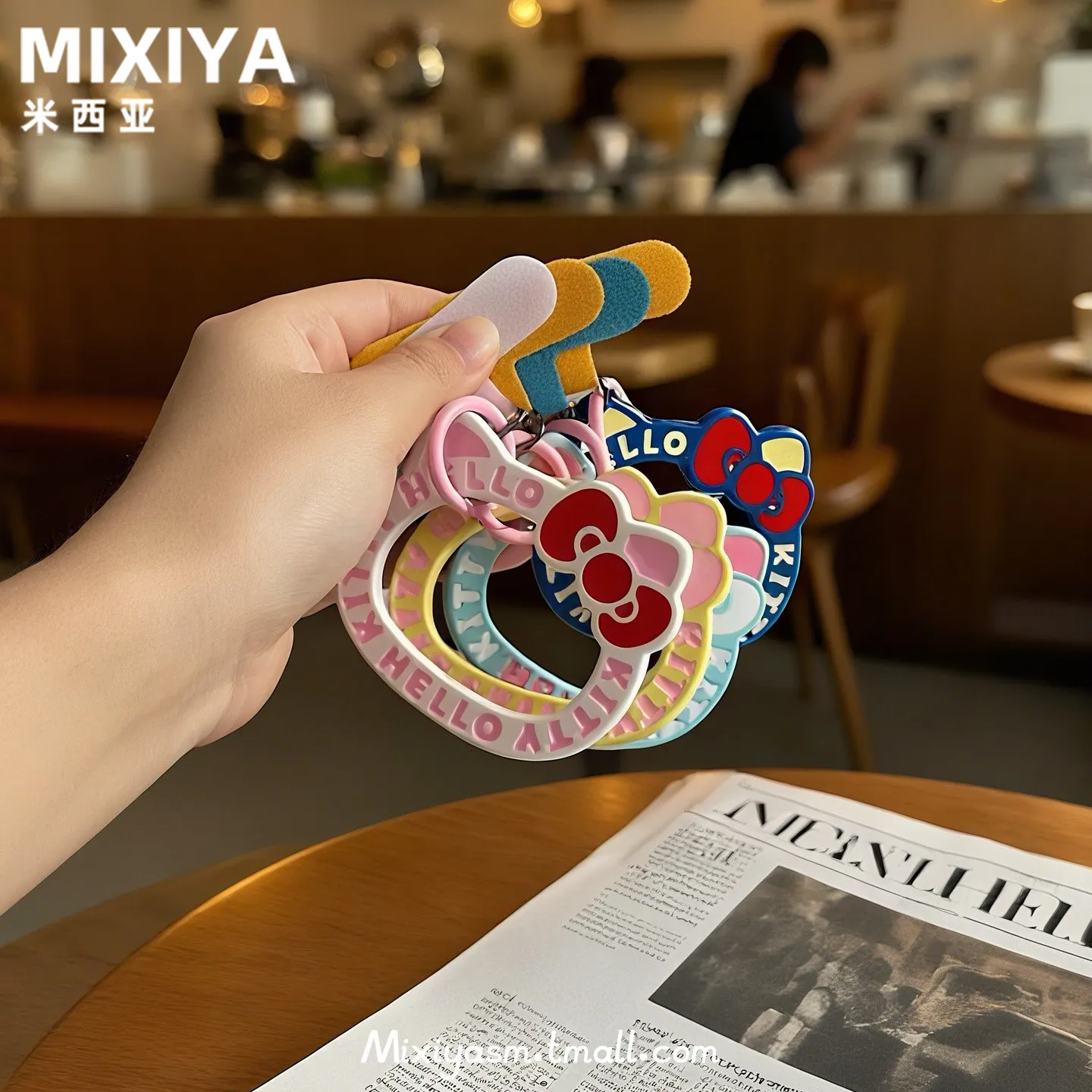 

Kawaii Hello Kitty phone lanyard with creative cartoon design for girls suitable for bag decoration keychain Mobile Phone pendan