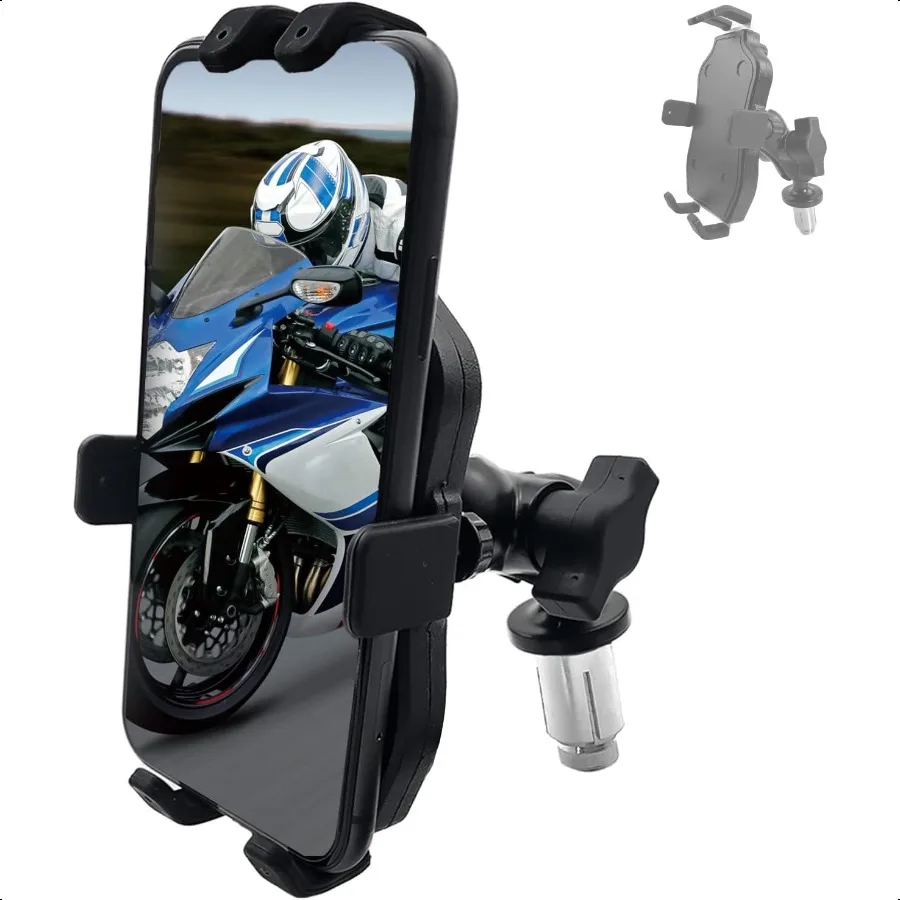 

Motorcycle Phone Mount Fork Stem Mobile Phone Holder GPS Navigation Bracket Compatible with Hayabusa GSXR 600 750 1000 YZF R1 R