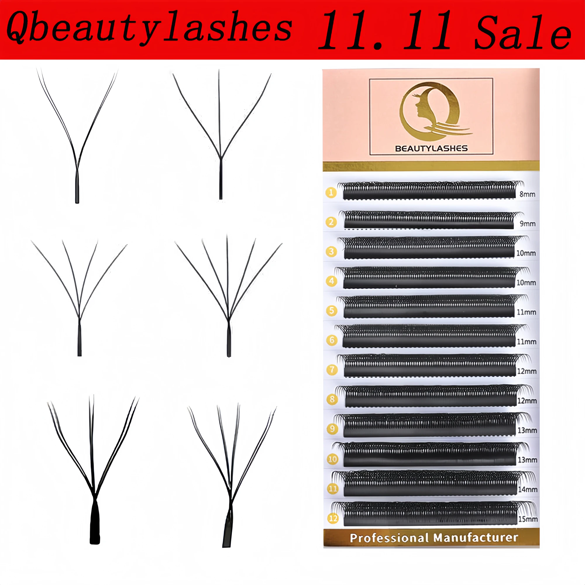 

YY 2D 3D 4D 5D 6D 8D W Shaped Eyelashes Extension Premade Volume Fans Faux Mink Eyelashes Volume YY Soft Natural Makeup Lashes