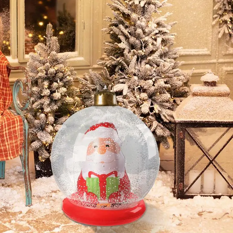 Giant Inflatable Christmas Ball Christmas PVC Inflatable Decorated Ball Transparent Giant Big Large Balls Xmas Tree Decorations