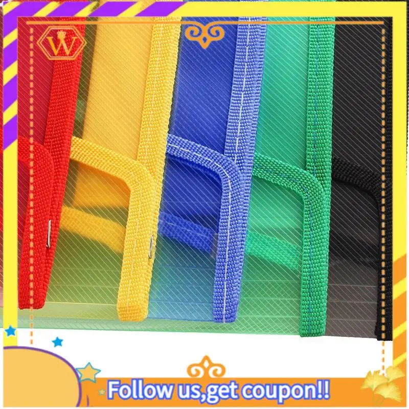 A4 Plastic Wallets Storage File Folder With Snap Buckle And Pocket A4 Waterproof Transparent File Bag