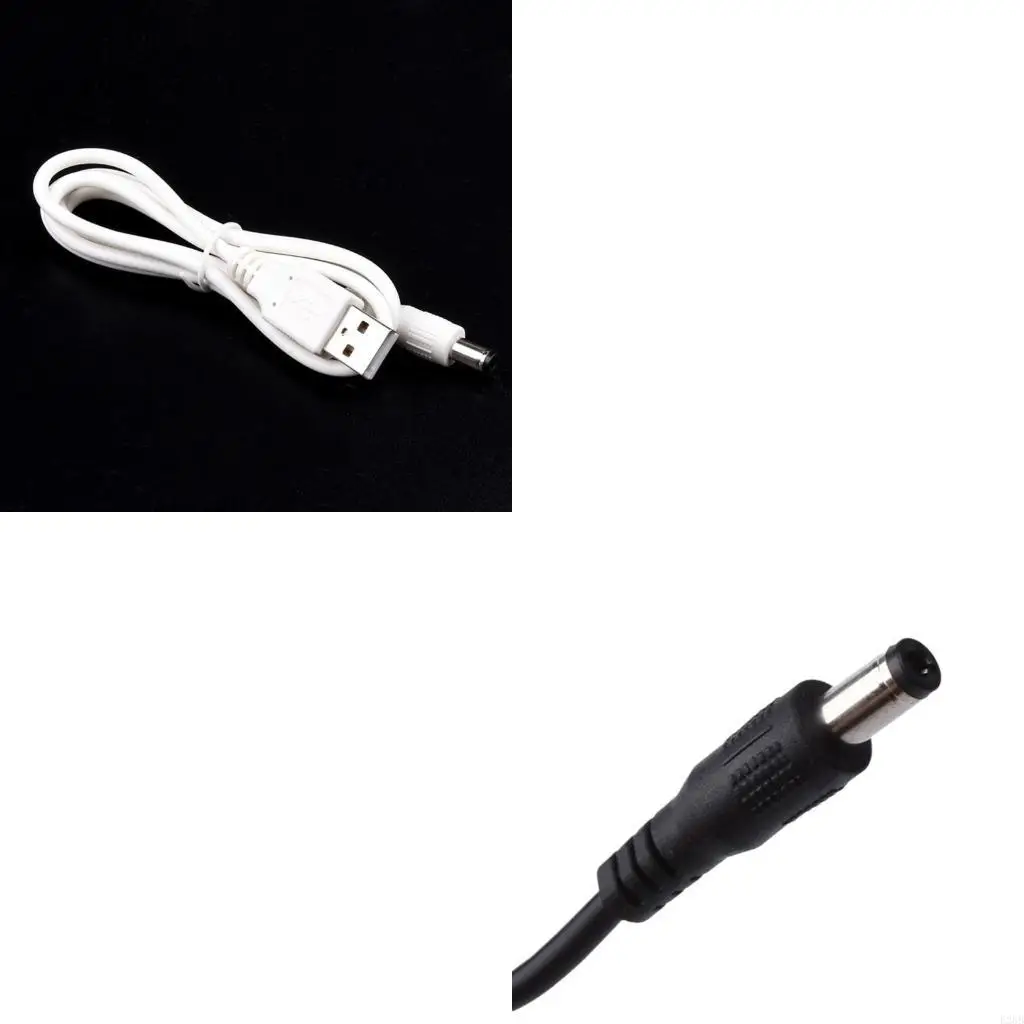 

Durable USB to DC5.5x2.5mm Charging Cable Reliable Cord 1M for Monitors Speakers