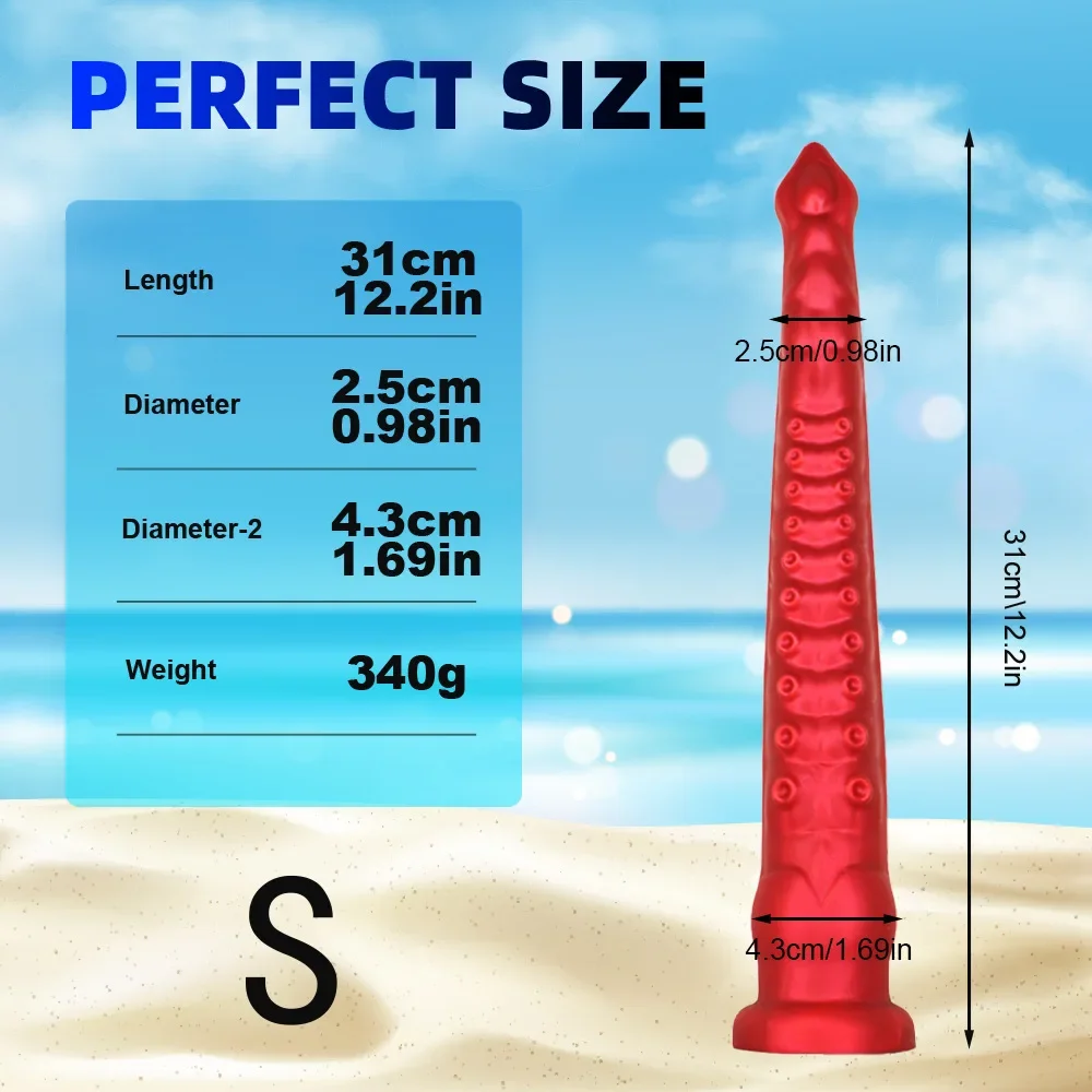 3 Size Oversized Octopus Tentacle Suckers Anal Plug Alien Simulation Dildo Penis Soft Insert Stick Adult Sex Toys Deep Sea Abyss