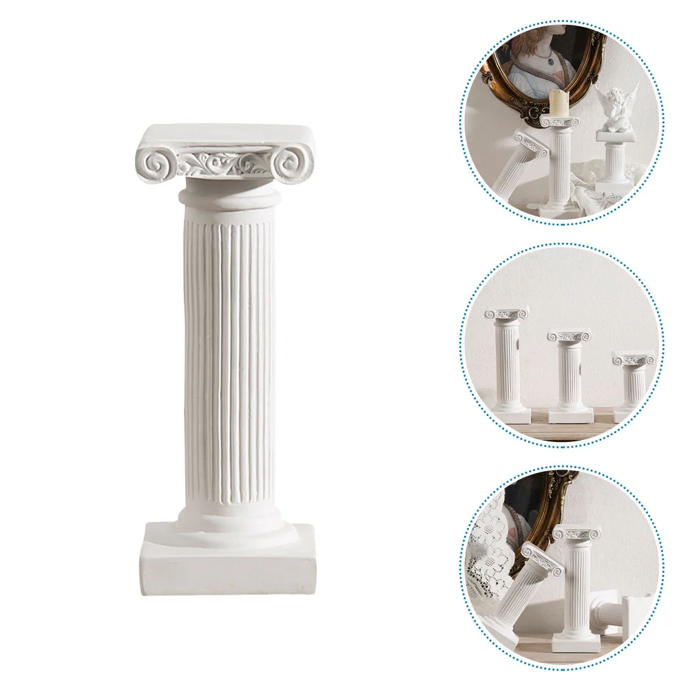 Roman Column Statue Pillars Decorations Artistic Candlestick Greek for Wedding Resin