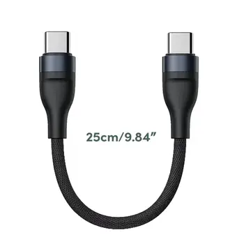 Datový kabel USB4 kompatibilní s Thunderbolt 3 a 4, 40 Gbps, USB C na typ C, krátký kabel 240 W 8K 60 Hz pro iPhone 15 Pro Max, SSD, powerbanka 6 nejlepší prodej Krátký kabel USB typu C - №4