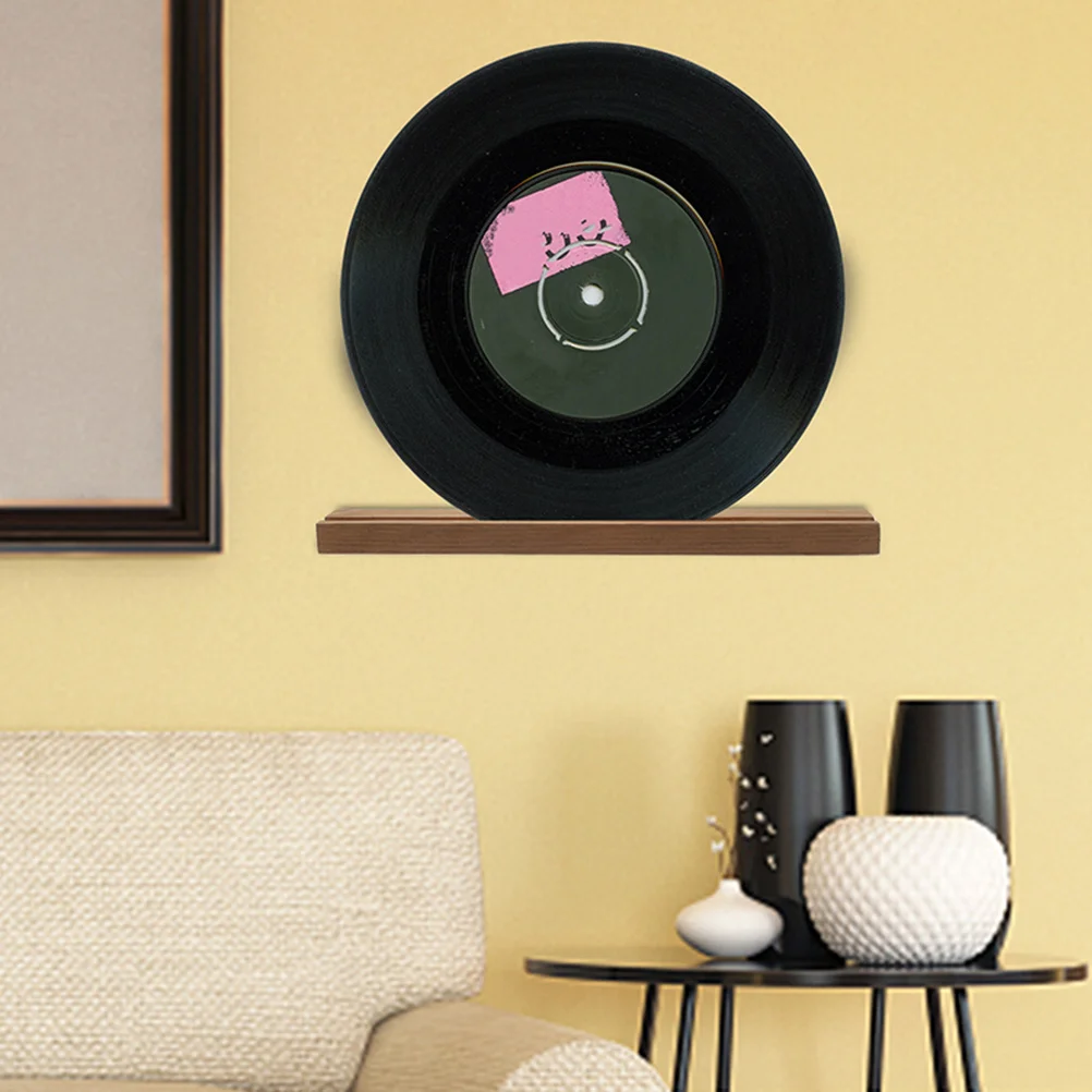 

2 Pcs Vinyl Record Rack Records Holder Display Stand Holders Wood Wooden Stands