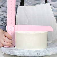 DIY Adjustable Screed Cake Scraper Fondant Spatulas Cream Edge Bakeware Kitchen Baking Smoother Cake Decorating Tool Accessories