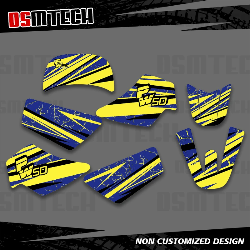 DSMTECH New Style Graphics Backgrounds Decals Stickers for Yamaha PW50 PW 50 Motocycle Customize Protector Sticker