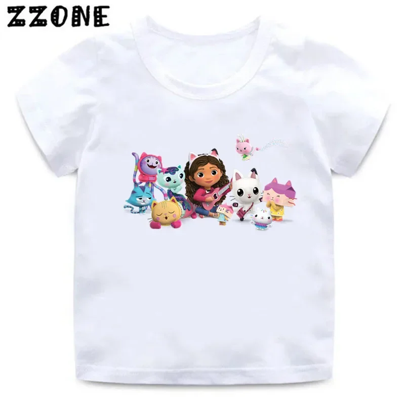 Ropa de casa de muñecas para niñas, camisetas divertidas de dibujos animados para bebés, camisetas de manga corta para niños, Tops para niños,