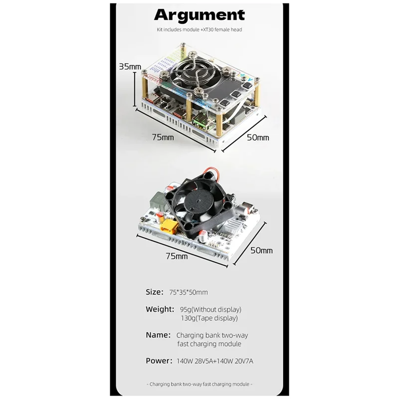 PD3.1 Modul Pengisian Cepat 18650 Modul Pengisian Cepat Li/Li-Iron 21700/18650 4S/5S