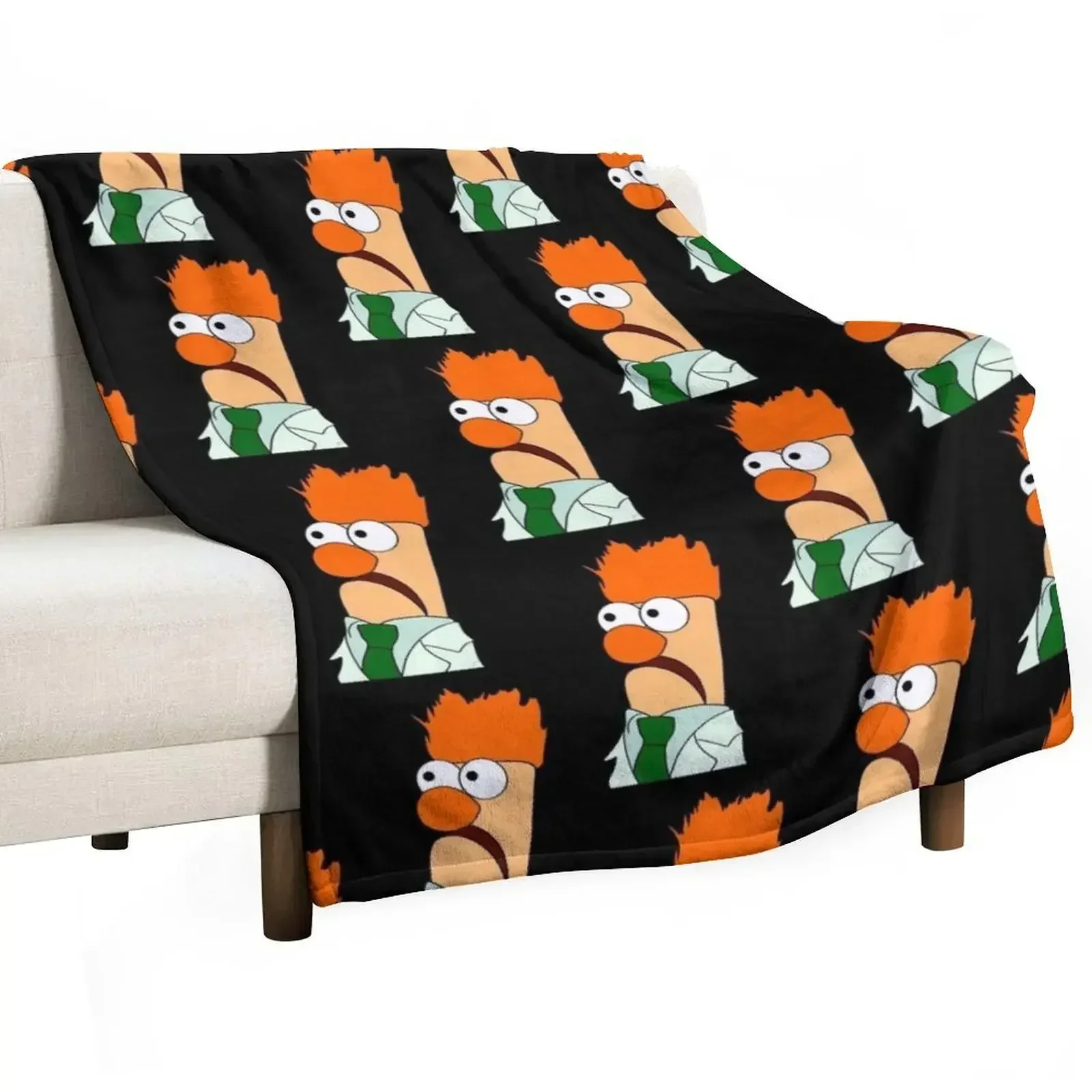 Beaker comic portrait (version 2/3 - no background) Throw Blanket manga Weighted Blankets