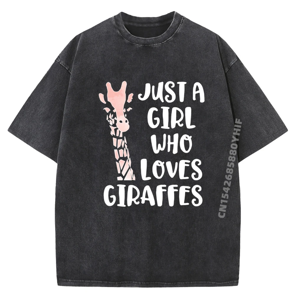 

Funky Mans T-Shirt Just A Girl Who Loves Group Tops & Tees Cotton Fabric Classic Washed Shirt Luxury Design Tees