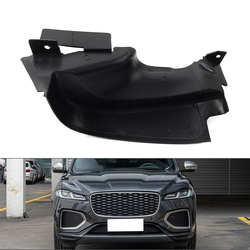 T4A4287 Radiator Support Right Air Deflector Baffle Shield 1pc For Jaguar F-Pace 2017-20 21 Plastic Black