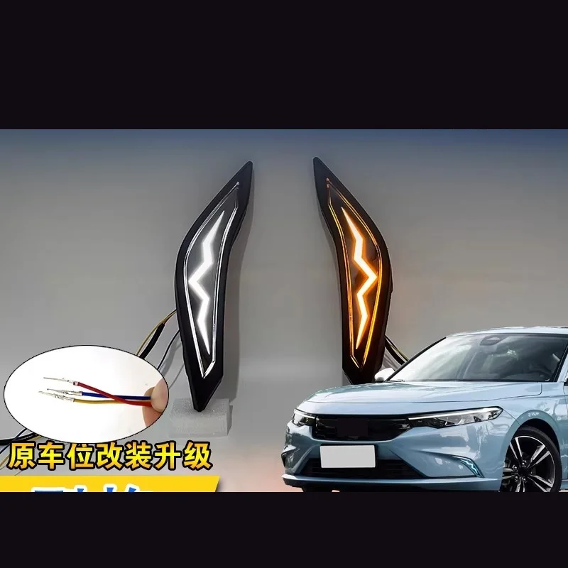 LED Fog Light For Honda INTEGRA 22-25 Front bumper fog lamp DRL Dynamic Turn signal Car Accessories