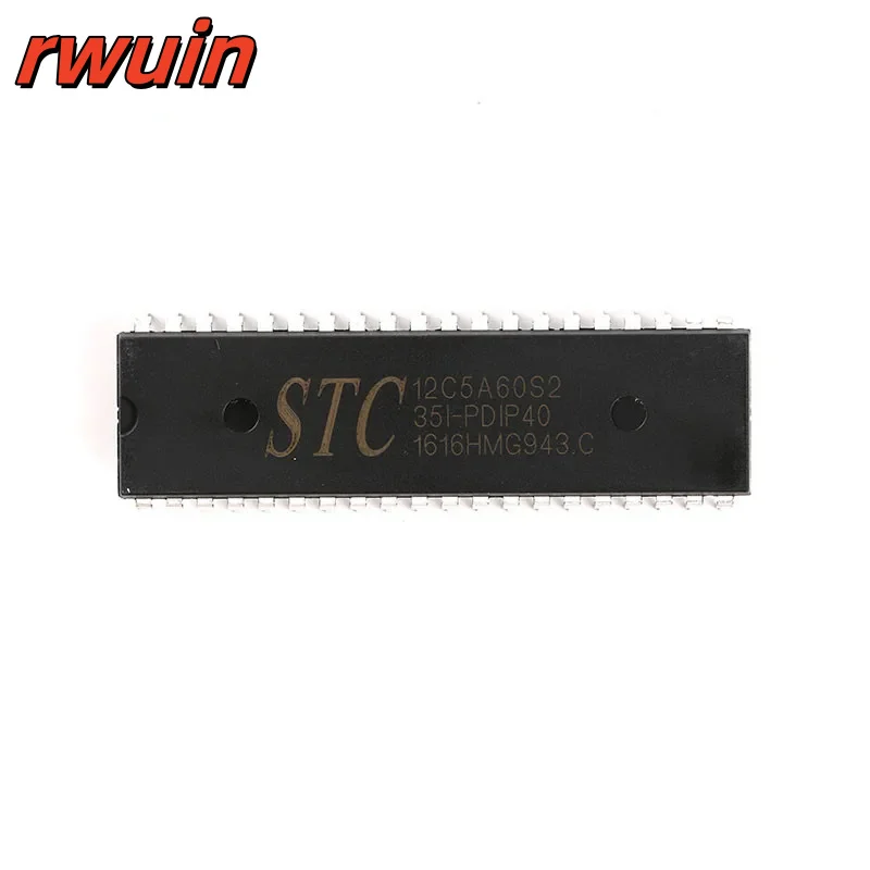 5Pcs/1pc STC12C5A60S2 60KB STC 12C5A60S2 STC12C5A60S2-35I-PDIP40 Multi-Serial 8051 Single-Chip Microcomputer ISP EEPROM IC