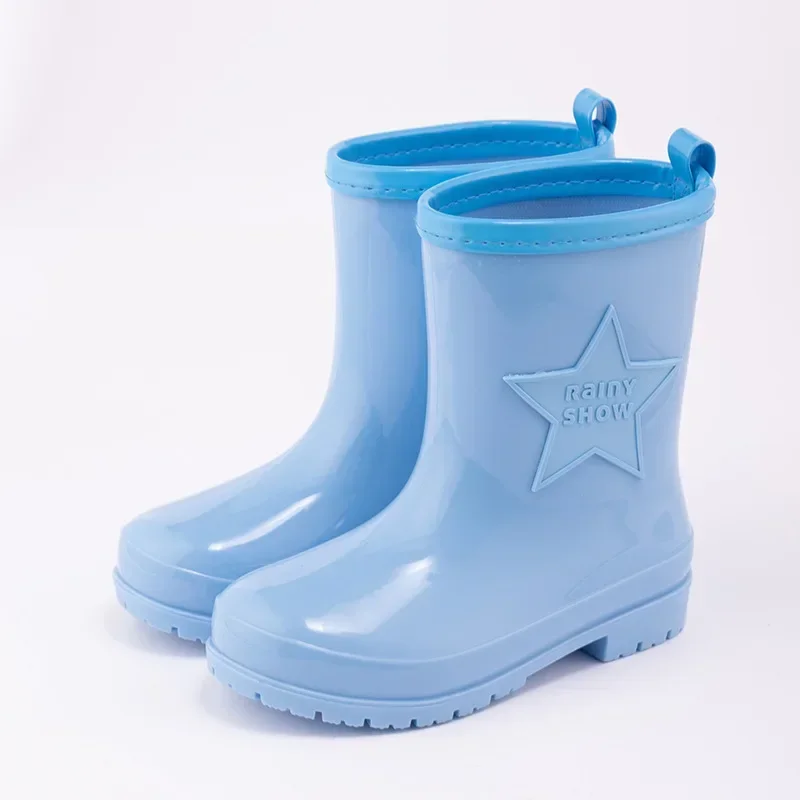 botas de lluvia Boys Anti Slip Rain Boots Light Girl\'s Boot Anti Slip Water Boots Rain Shoes Soft Sole Girls\' Shoes Kids Shoes