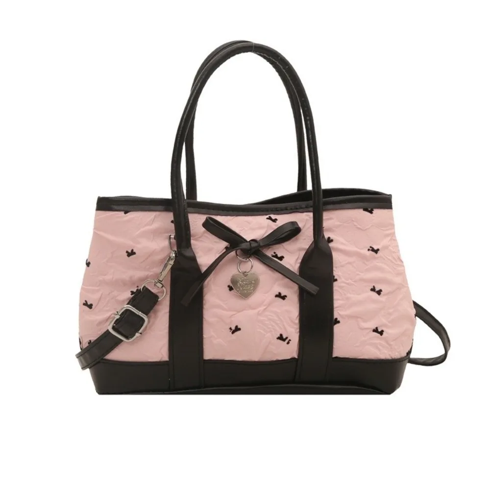 

Модная стильная сумка через плечо с бантом для отдыха, повседневная сумка-ведро с бантом, регулируемый ремень, милые женские сумки на каждый день